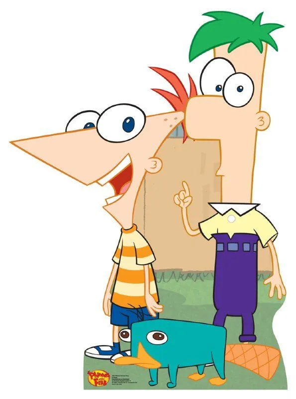 Phineas and Ferb with Perry - Phineas and Ferb Cardboard Cutout ...