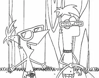 phineas y ferb para colorear candace