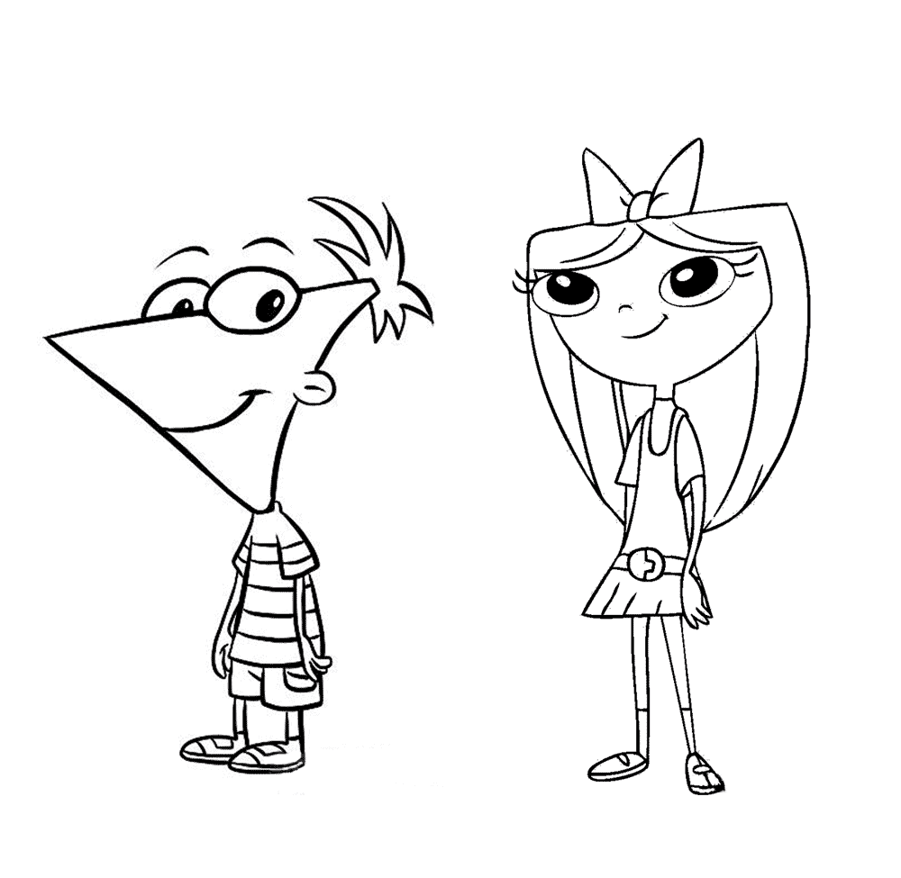 Phineas y Ferb para colorear | Dibujos para Niños Phineas y Ferb para colorear | Dibujos para Niños