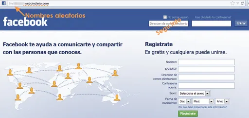 Phishing masivo a Facebook en español, alojado en webcindario ...