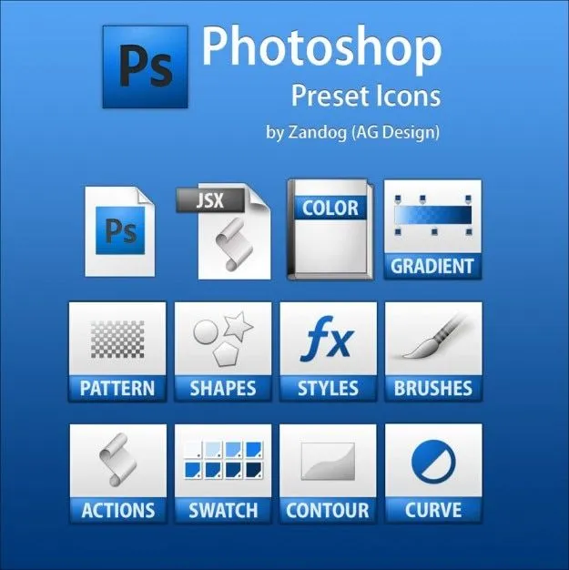 photoshop iconos predefinidos psd | Descargar PSD gratis