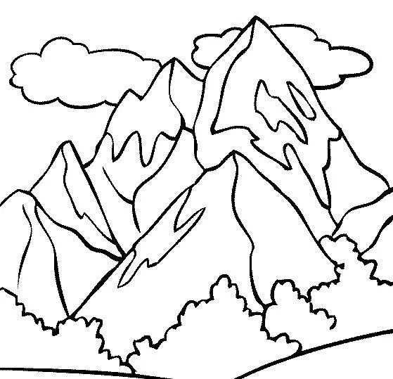 Pico De La Montaña para colorear, imprimir e dibujar –ColoringOnly.Com