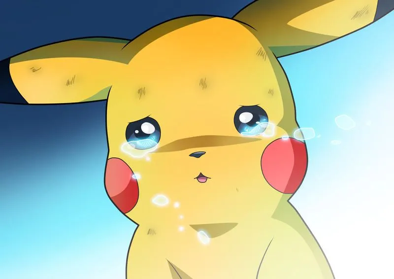 Imagenes de pikachu llorando - Imagui