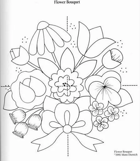 Plantilla para bordar flores - Imagui