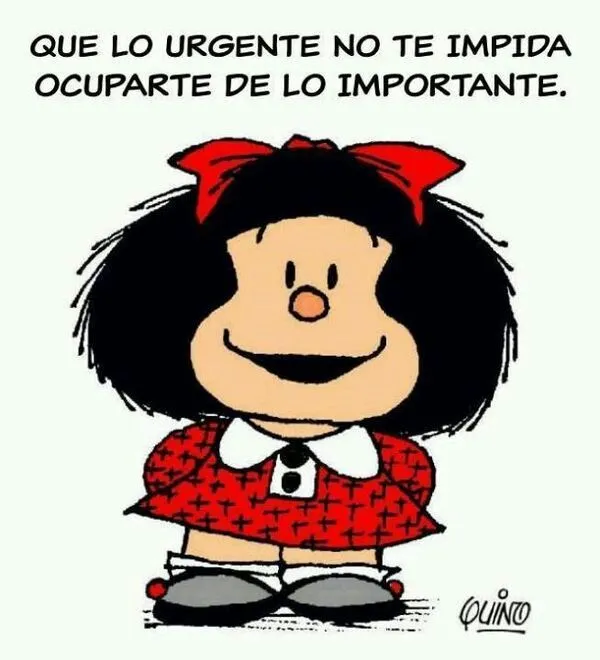 Que lo urgente no te impida ocuparte de lo importate #mafalda ...