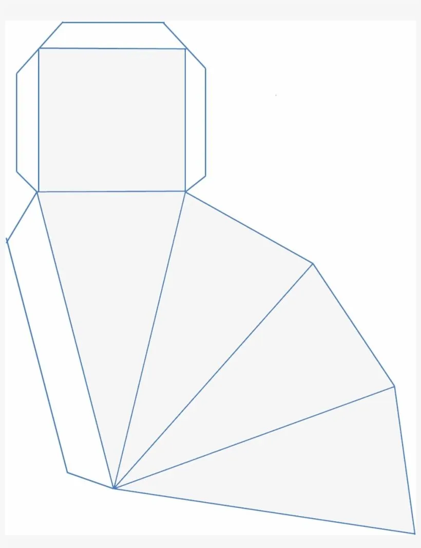 Pin By Cibele Piaceski On Moldes - Molde De Caixa Piramide Png Transparent  PNG - 950x1188 - Free Download on NicePNG