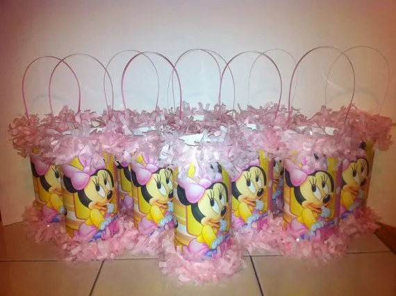 Baby Minnie Mouse 1st Birthday Mini Pinata Party Favor/Goodie Bag ...