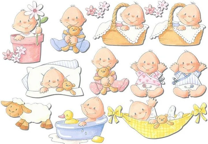 Dibujos de bebé para baby shower niña - Imagui