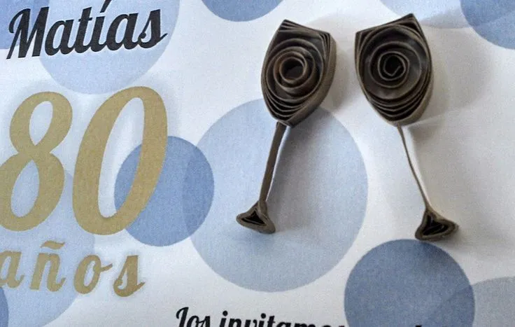 Pin by Papelina Diseño on Tarjetas invitación 80 años filigrana | Pin…