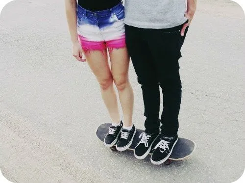 boy and girl skateboarding | skate skateboarding girl ...