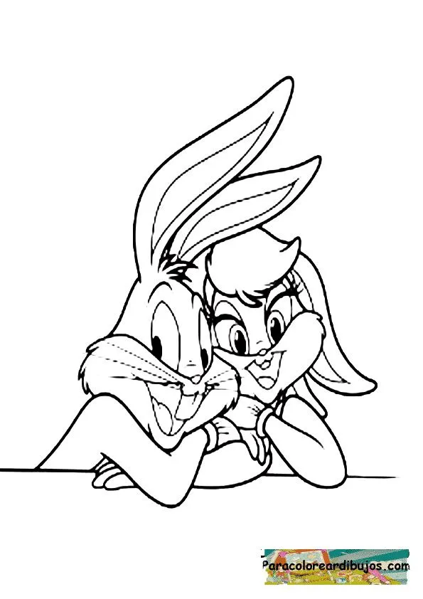Pin Colorear Bugs Bunny Bebe Y El Pato Lucas on Pinterest