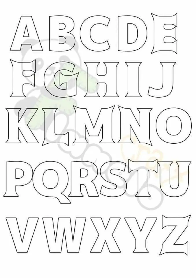 Pin de Flanelo Craft en pattern alphabet | Moldes de letras, Plantillas de  letras, Moldes de letras bonitas