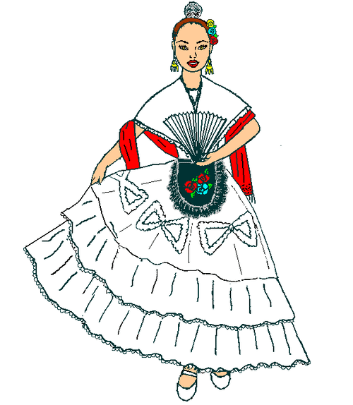 Pin de Klaudya Hndz en Portada de cuaderno | Trajes regionales de mexico,  Trajes de mexico, Trajes tipicos de mexico