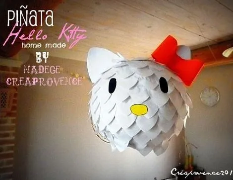 Como hacer una pinata de Hello Kitty - Imagui