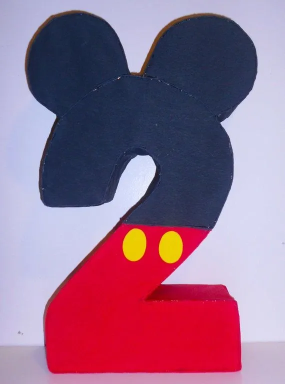 Piñata De numero Mickey mouse. Fiesta de Mickey por aldimyshop