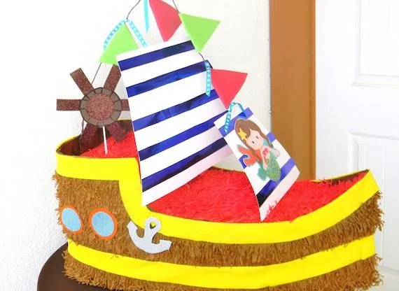 Piñata de barco - Imagui