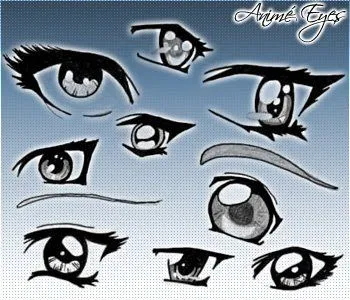 Pinceles de ojos (Anime Eyes Brushes) | Recursos 2D.com
