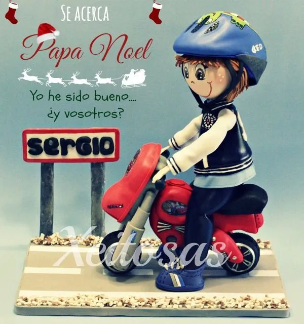 Pines moteros on Pinterest | Papa Noel, Scooters and Vespas