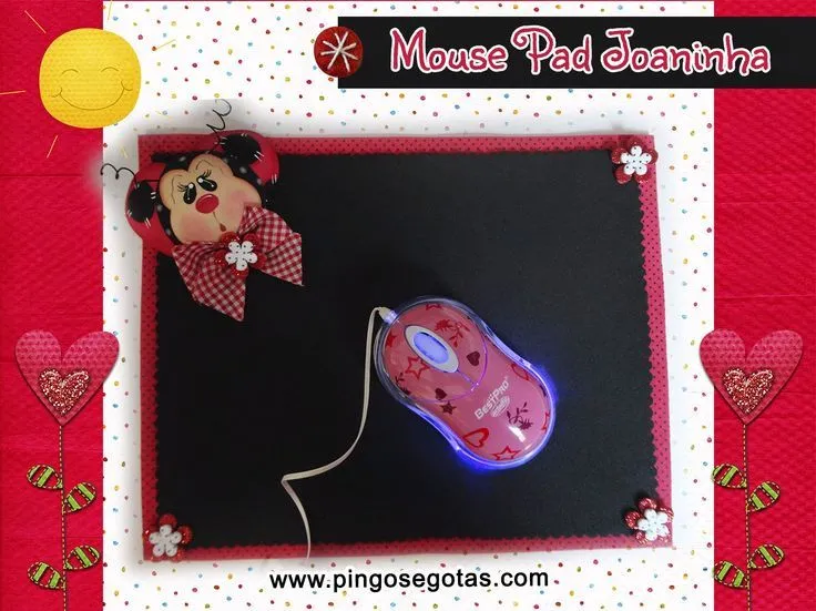 Pingos e Gotas: Mouse Pad Joaninha | Goma Eva ( Foami, Microporoso ...