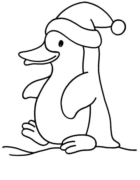 Dibujo para colorear pingüino - Imagui