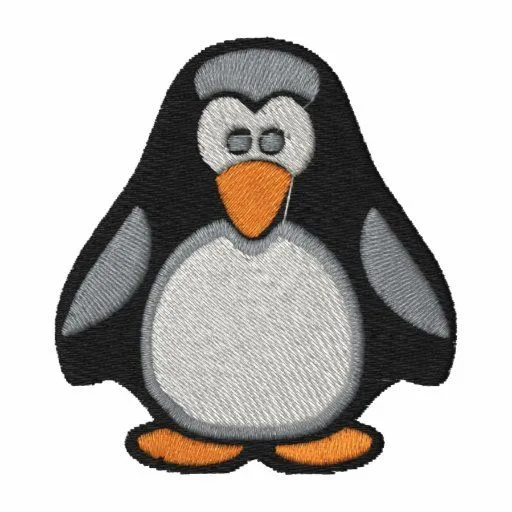 Pingüino bordado en el polo | Zazzle