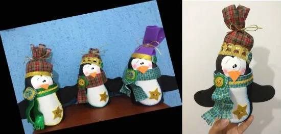 Pinguino decoración de Navidad - Todo en Goma Eva
