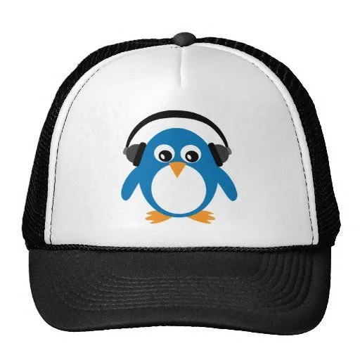 Pingüino del dibujo animado con el gorra de los au de Zazzle.