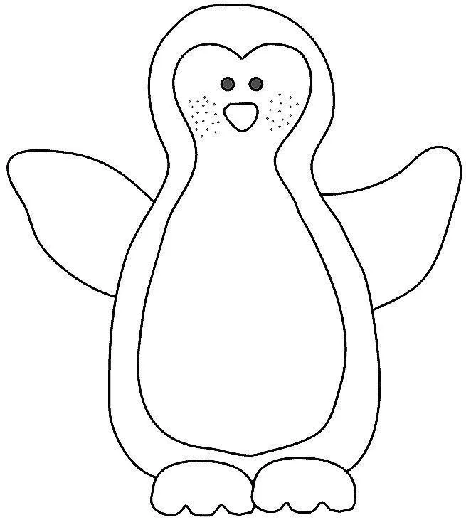 Dibujo para colorear de pinguino - Imagui