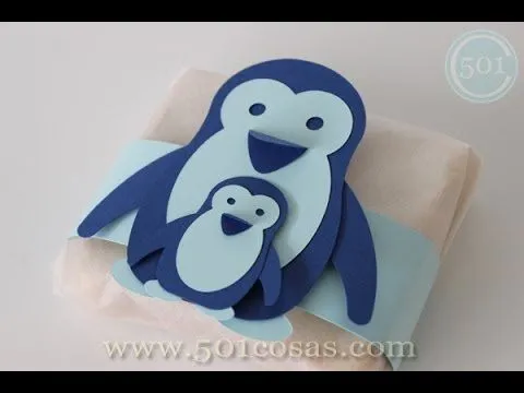 Como hacer pingüinos de cartulina - YouTube