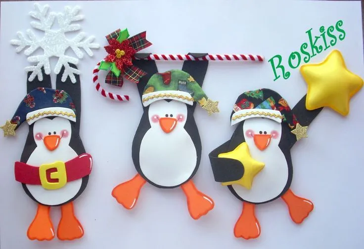 pinguinos en foamy | navidad goma eva | Pinterest | Inspiration ...