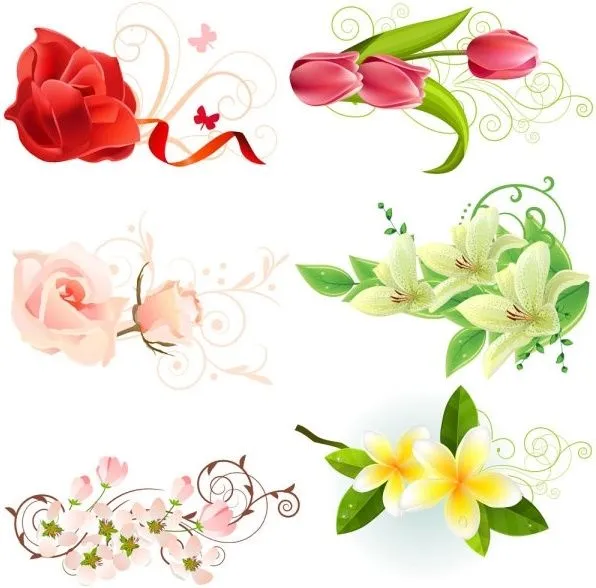 Beautiful flowers vector Free vector in Encapsulated PostScript ...