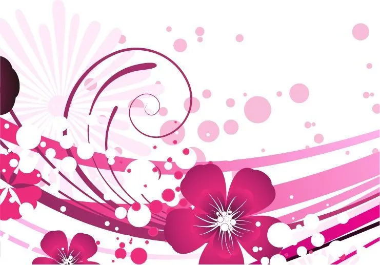Pink Flower Vector Background | Free Vector Graphics | All Free ...