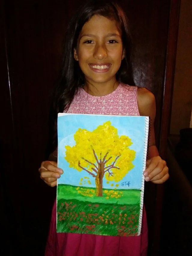 Pintando El Aragüaney - Árbol Nacional de mi país Venezuela. — Steemit
