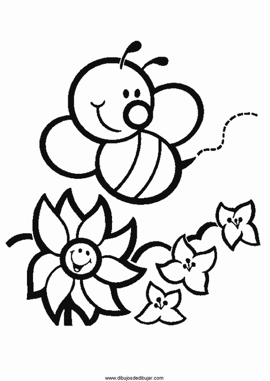 Dibujos para colorear de abejas | Dibujos de dibujar