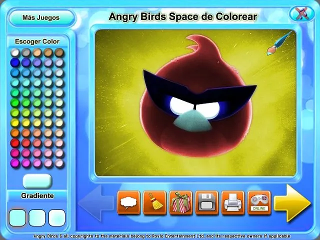 Para Colorear De Angry Birds Orange Bird Juegos De Angry Birds ...
