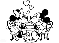  ... para pintar y colorear: Mickey y minnie enamorados para pintar gratis