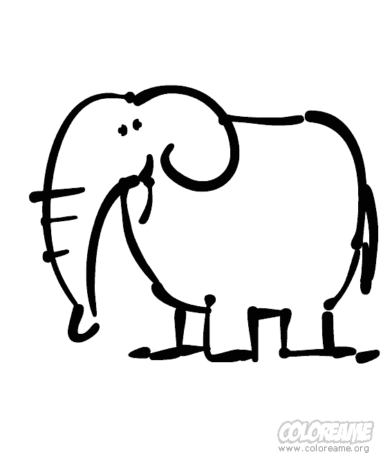 pintar-dibujo-elefante-infantil « La Página Definitiva