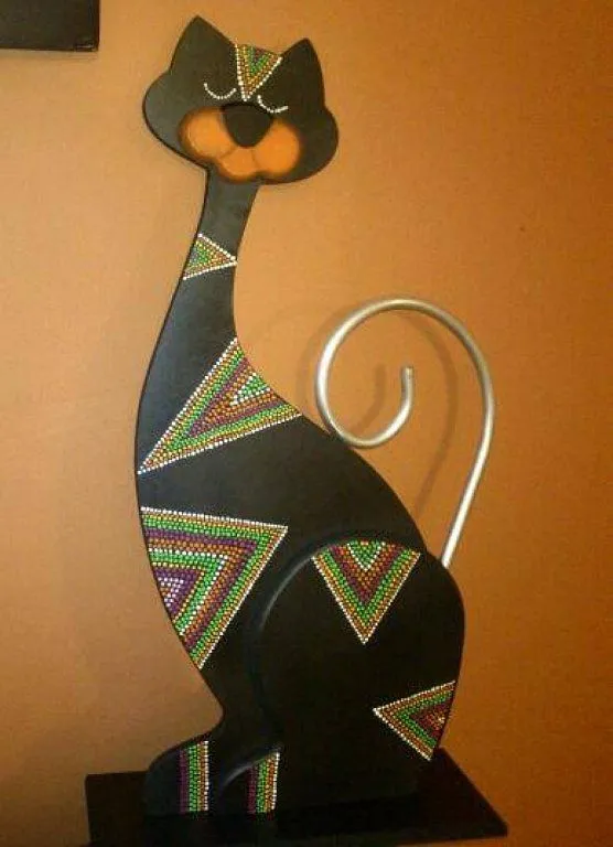 Gatos pintados en puntillismo - Imagui