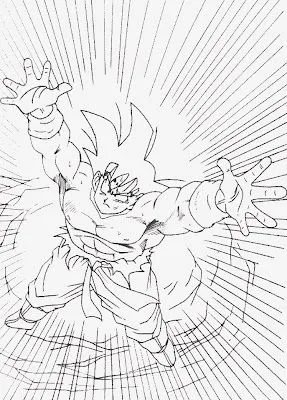  ... pintar de disney, series animadas para colorear,: Goku haciendo la
