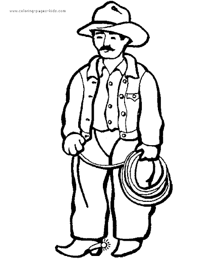 Dibujos colorear de Cowboy y Vaqueros del lejano oeste | pintar y ...