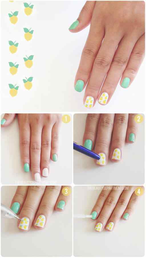 Pintar limones en tus uñas – Paso a paso | Decoración de Uñas ...