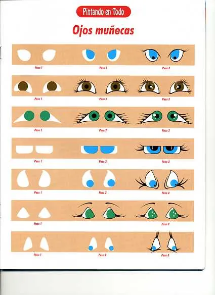 Como se pintan los ojos de muñecas de trapo - Imagui