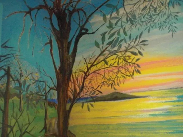 Pintar paisajes en acrilico - Imagui