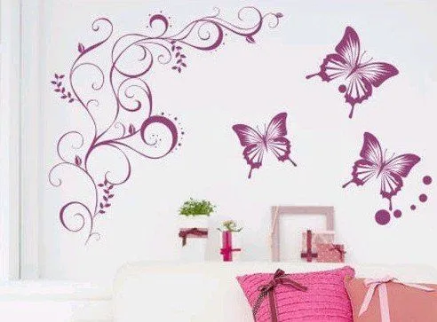 Mariposas para pintar en paredes - Imagui