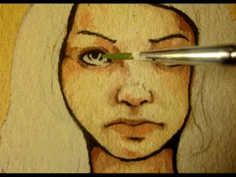 como pintar rostro de mujer - YouTube
