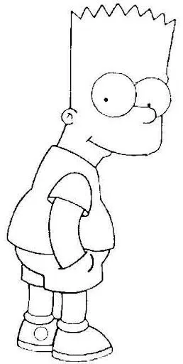 Pinto Dibujos: Bart Simpson para colorear