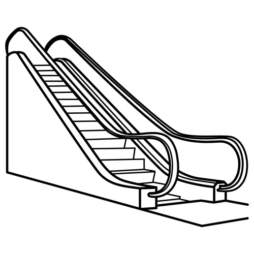Pinto Dibujos: Dibujo de una escalera eléctrica para colorear Pinto Dibujos: Dibujo de una escalera eléctrica para colorear