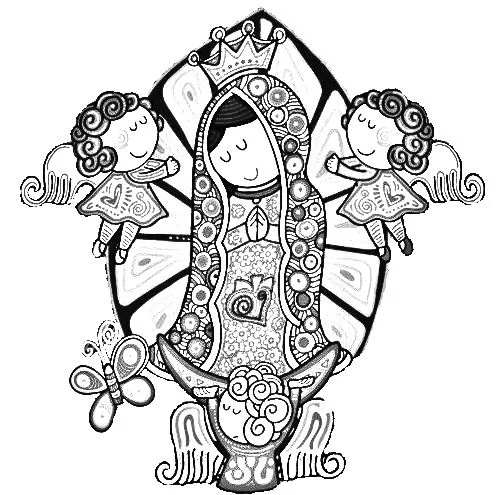 Pinto Dibujos: Dibujos de la Virgencita Plis para colorear Pinto Dibujos: Dibujos de la Virgencita Plis para colorear