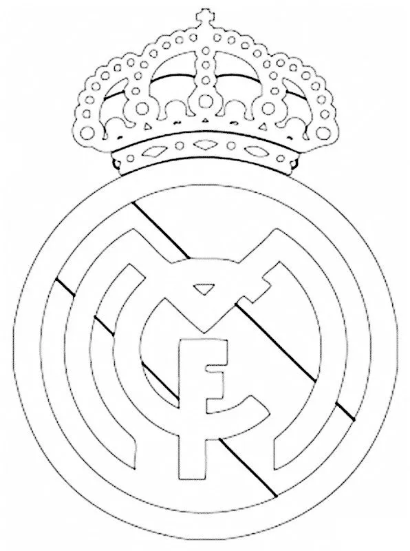 Pinto Dibujos: Imagenes del escudo del Real Madrid para colorear