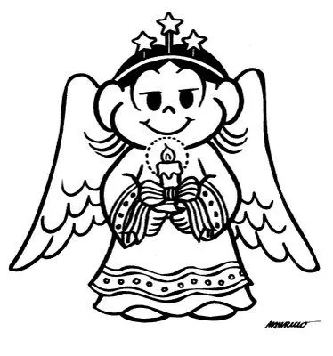 Pinto Dibujos: Mónica y sus amigos de ángeles para colorear Pinto Dibujos: Mónica y sus amigos de ángeles para colorear